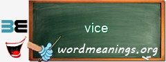 WordMeaning blackboard for vice